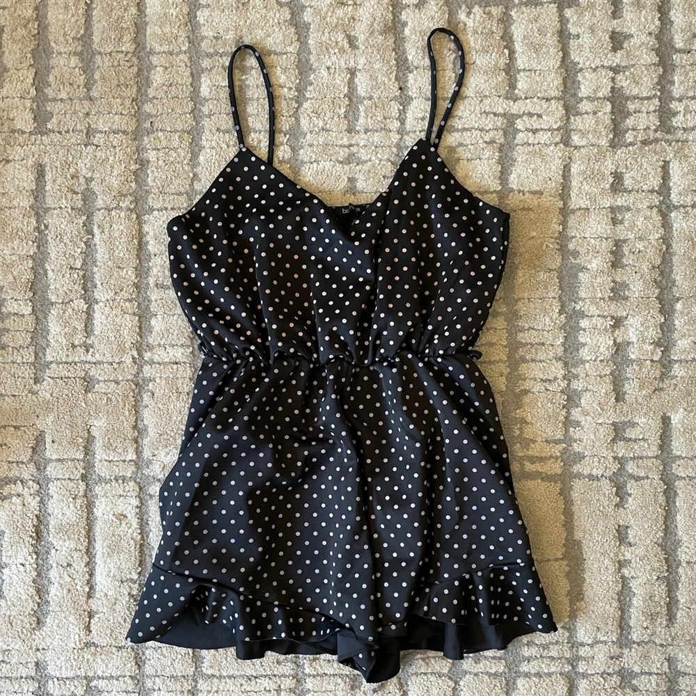 Polka Dot Ruffle Romper